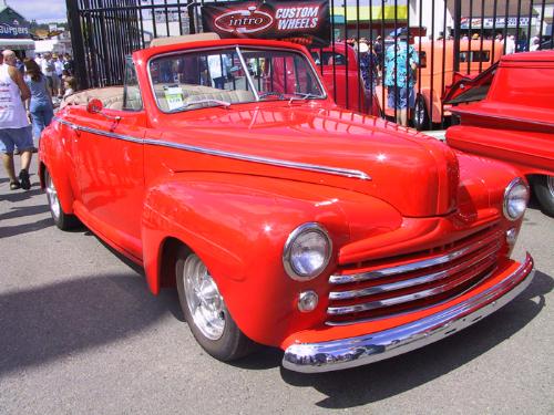 old car - It is a red sylish old car.