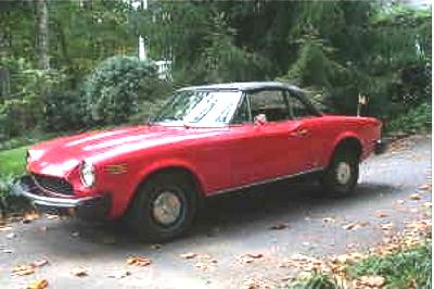 old car - An old Fiat car with stunning red color.