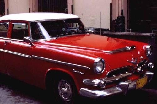 old car - A red old beutiful car.