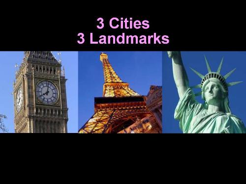 3 cities, 3 Landmarks - Yes, like the cities that never sleeps. I sleep late everyday.