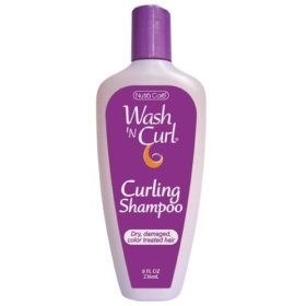 Wash N' Curl - Thi is a picture of Wash N Curl curling shampoo. This shampoo is supposed to make you hair curly.