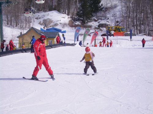 skiing - my daughter skiing for the first time