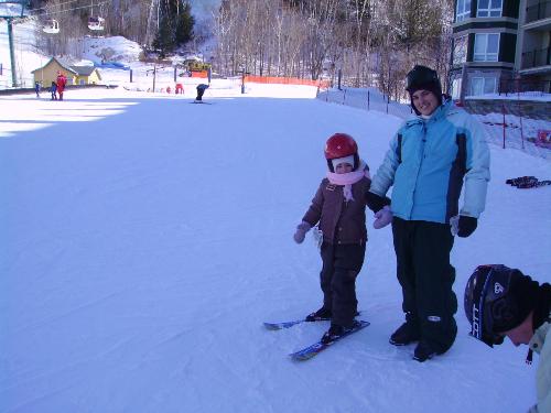 my daughter skiing - this is me and my daughter when i took her skiing for the first time