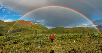 Rainbow - A rainbow over Alaska