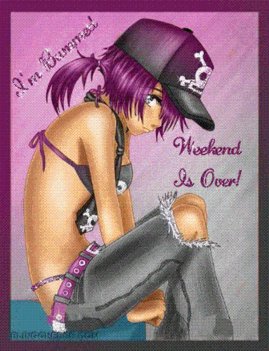 Weekend is over - Bummer when it's sundaynight,the end of the weekend