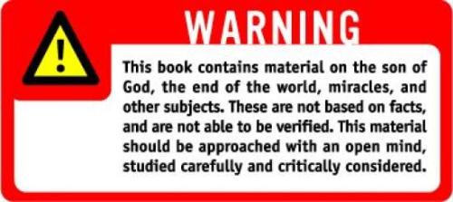 Bible Sticker - in response to labels inserted in science text books in certain schools