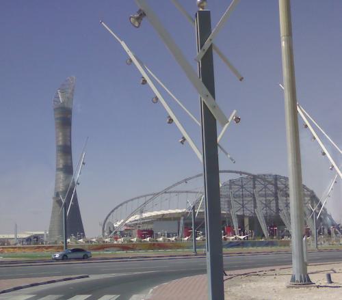 Doha tower - i'm hoping that i can go to the top of this thing...