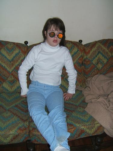 Vicky wearing silly glasses!!! - vicky with silly glasses