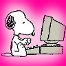 computer for hours i bet - snoopy