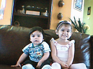 A couple of my grandkids - My granddaughter is going off to ballet school. My grandson just had his first birthday.
