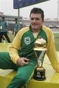 Captain of SA with Trophy - Grame Smith-Captain of champion South Africa