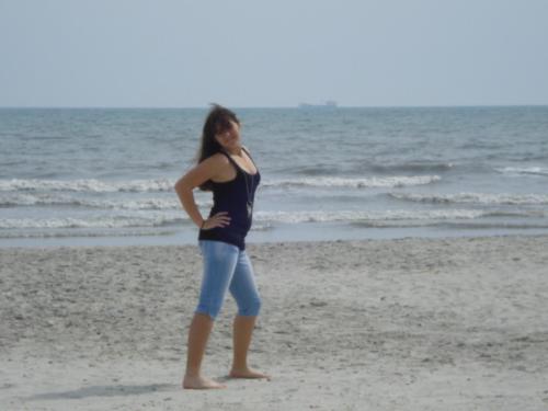 My daughter hamming it up on the beach!  - this is my daughter being a ham on the beach
