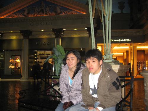 me and my sister - Taken inside a mall in the US. I think I am pretty tired during this shot haha