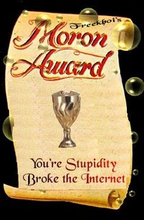 moron award - The moron award certificate