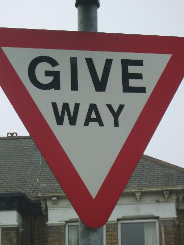 Give Way sign - A Give way signpost