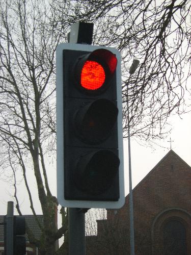 Red Traffic Light - A traffic light on Red