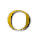 o - The capital letter O from alphabet.