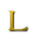l - The capital letter L from alphabet.