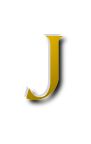 j - The capital letter J from alphabet.