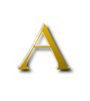 a - The capital letter A from alphabet.