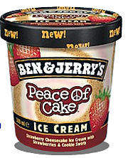 Peace of cake - One of the mouthwatering flavours of Ben and Jerry's! Check out their website for more info: www.benjerry.com.