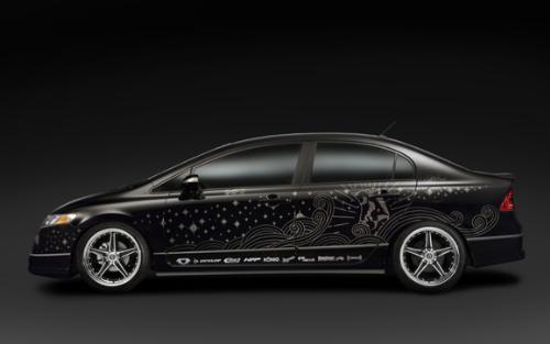 honda - This is the customized honda civic car that they gave away on the last honda civic tour.