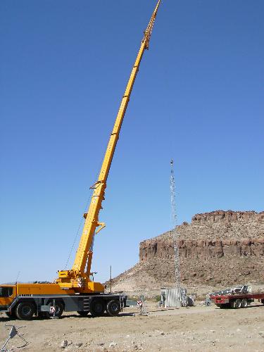 Tower construction - building a tower in kingman ,az. had first couple of sections up getting ready to pick more.