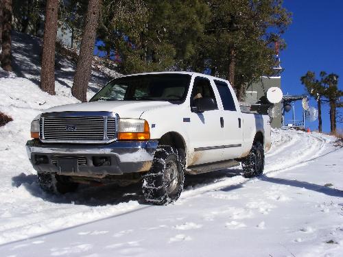 F250 Chained up - My 2000 F250 all chained up. I was on Mt Lemmon near Tucson Arizona. Thats right snow in Arizona.