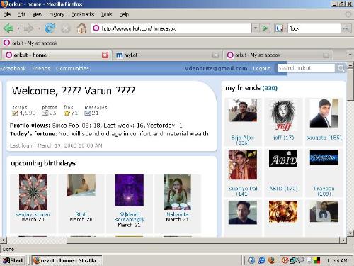 Orkut - This is my Orkut home page. Don't check anything else.