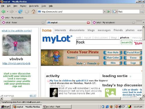 MyLOt - This is my MyLot home page when I log into it...............