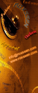 Roxssen, a manufacturer of Apparels and Uniforms - Roxssen's photo indicating Roxssen's business focus on manufacturing and supplement of apparel, uniforms, workwear and accessories. Roxssen, a manufacturer of Apparels and Uniforms - Roxssen's photo indicating Roxssen's business focus on manufacturing and supplement of apparel, uniforms, workwear and accessories.