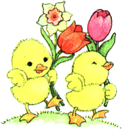 easter chicks for kfrisk - chicks with a gift for you!
