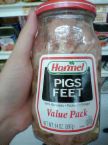 Pig feet - A jar of pig feet.