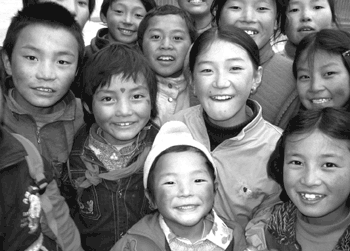 Tibetian People - the pic contains people and children in Tibet..... though they look happy but there are many tales of sorrow behind their happiness