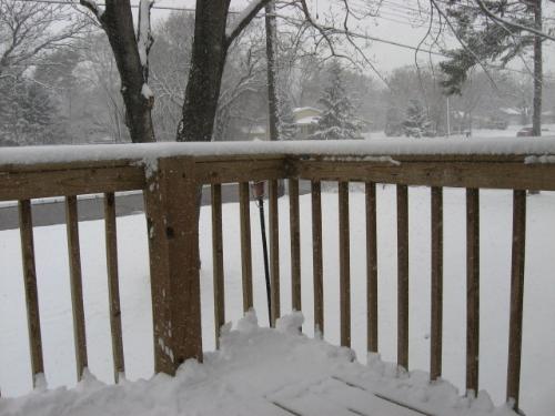 My Front Deck - I have a few inches today so it's all yours for the taking