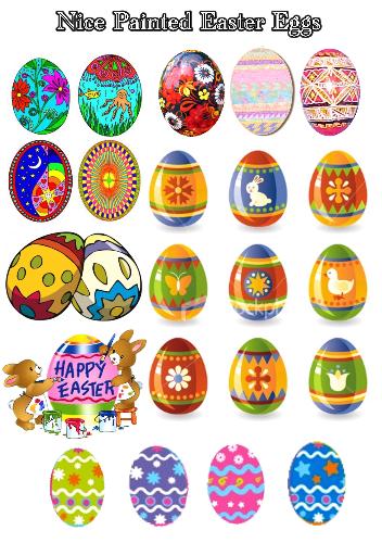 Colored Easter Eggs - Some attractive colored easter eggs I have gathered from the internet.