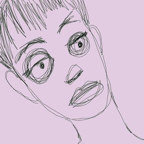 face sketch - A loose sketch of a face to meet my drawing quota for the day