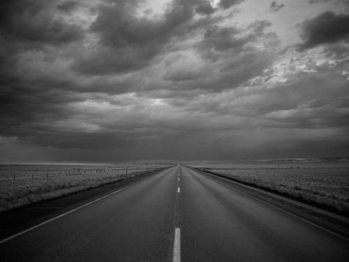 road - gray roads scene