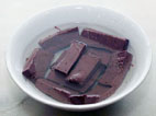 duck&#039;s blood - a bowl of duck&#039;s blood.