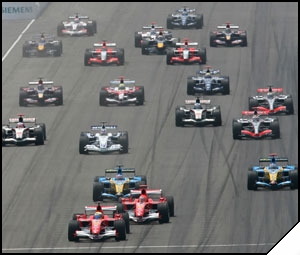 F1 race - A familiar image for the F1 fans