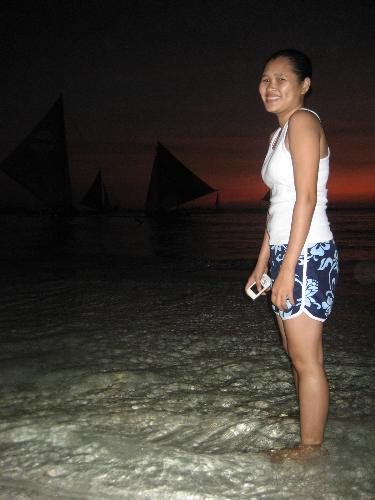 sunset - me on the beach