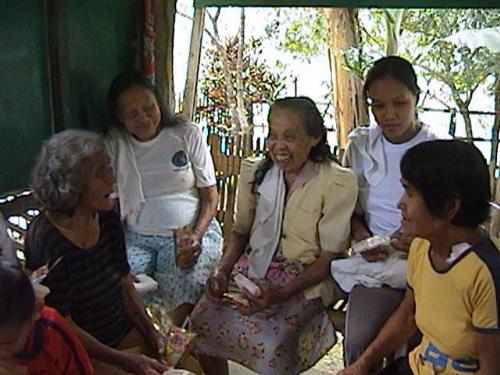 old folks chattering - an old afternoon at the community hut