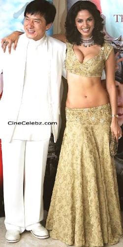 Mallika and Jacky Chan - Bollywood sensation Mallika Sherawat with great Jackie Chan