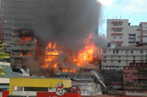 University of Baguio Fire - University of Baguio on fire, The fire gutted the UB high school building leaving nothing but ashes