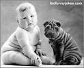 cute baby - healthy baby with a dog