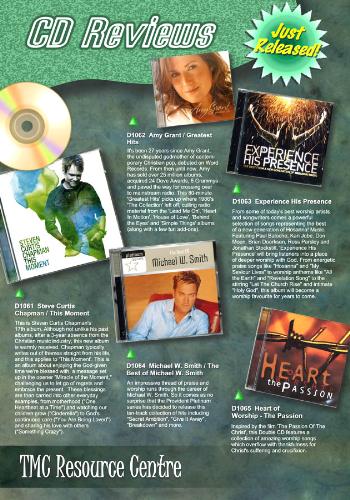 Review of new CDs - I designed this page recently for a church newsletter.