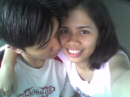 me and my bf - he's too shy to look at the camera =P
