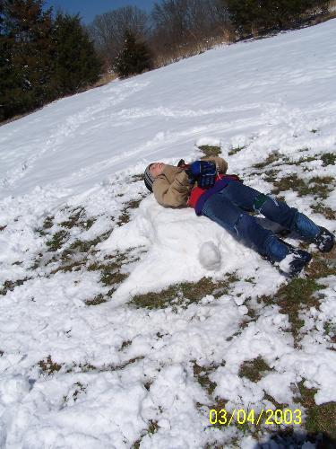 snow turtle - Staying with the fishing theme my son created a snow sea turtle. We all had a blast that day.