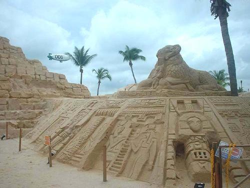 'Sandsation' Exhibit - Another stunning sand castle exhibit from 'Sandsation'.