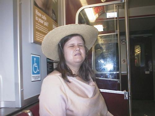 Me On The Subway - Here I am on a subway in Toronto, on my way to visit a friend.